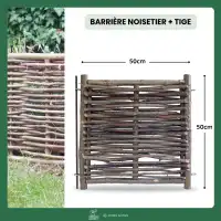 Petite barrière noisetier 50 x H. 50cm avec tige