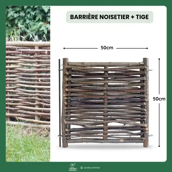 dimensions barriere noisetier 50x50cm