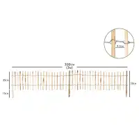 Bordure de jardin en bois ganivelle en rouleau - Pour massif et parterre L.300 x H.35cm