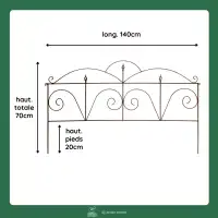 Bordure de jardin lys en acier corten - L.140 x H.70cm