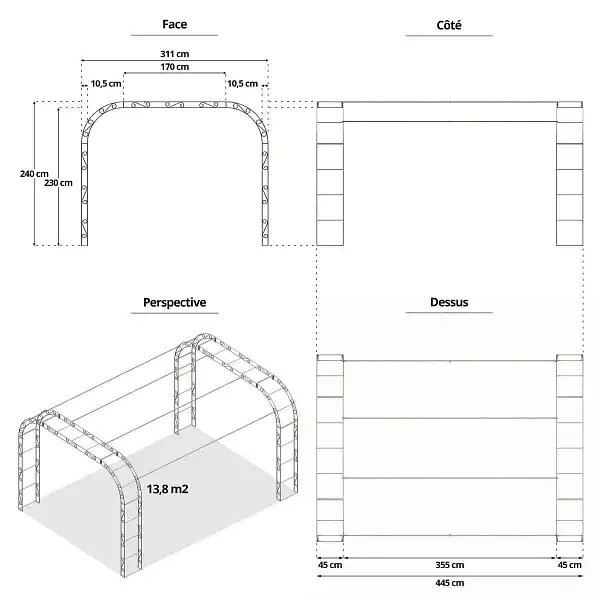 dimensions carport arcade dimensions carport arcade