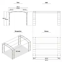 Carport Pagode 13,10m2