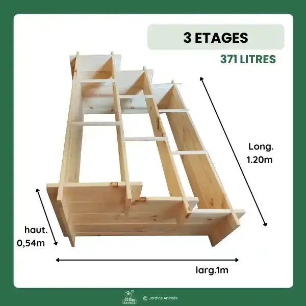 dimensions carre potager 3etages