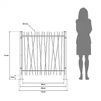 Clôture barreaudée ALIA en métal brun, fabrication française - L.1m x H.1m