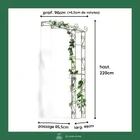 Demi-arche adossée en fer - L.46 x P.96 x H.220cm