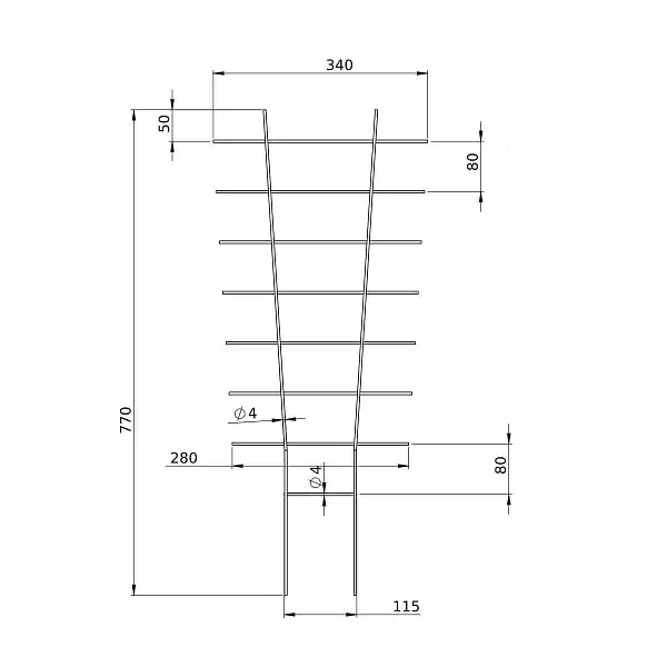 dimensions eventail grille decoratif balcon