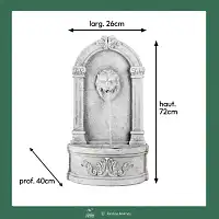 Fontaine extérieure en béton tête de lion