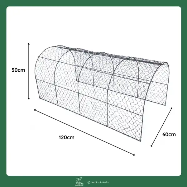 dimensions grand tunnel grillage poule