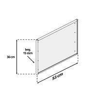 Jupe décorative pour panneau en métal L.53cm - Marron