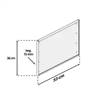 Jupe décorative pour panneau en métal L.53cm - Gris