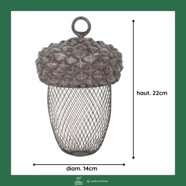 dimensions mangeoire oiseaux gland