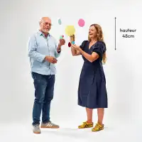 Mobile décoratif Confetti colours Flensted, fabrication artisanale - L.48 x H.48cm