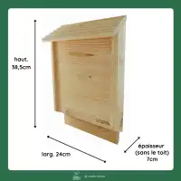 Nichoir à chauves-souris en bois Douglas PEFC - L.24 x H.38,5cm