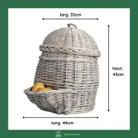 Grand panier en osier pour pommes de terre L.49 x H.43cm