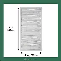 Panneau cadre en pin et rameaux de noisetier - blanc cérusé - l. 90 x H. 180cm  Panneau cadre en pin et rameaux de noisetier - blanc cérusé - l. 90 x H. 180cm