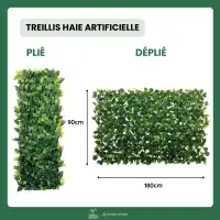 Brise-vue feuillage artificiel - Treillis extensible L.180 x H.90cm