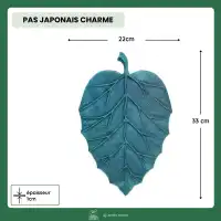 Pas japonais Charme en fonte - Gris bleu