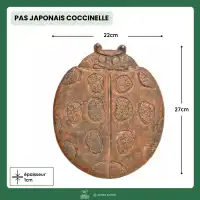 Pas japonais Coccinelle en fonte - Bronze