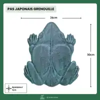 Pas japonais Grenouille en fonte - Gris bleu