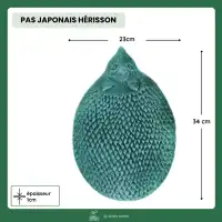 Pas japonais Hérisson en fonte - Gris bleu