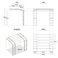 Pergola adossée en fer