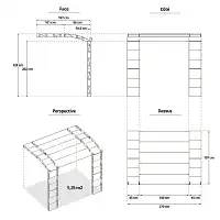 Pergola adossée en fer  Pergola adossée en fer