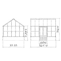 Serre de jardin en bois Classic Planthouse Ten Gabriel Ash - 6 panneaux