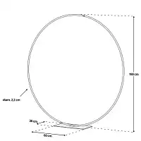 Arche ronde D. 1,90m - Porte de lune en métal