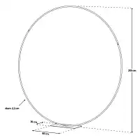 Arche ronde D. 2,50m - Porte de lune en métal