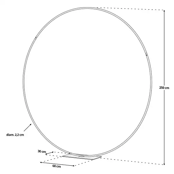dimensions porte lune 250cm