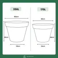 Grand pot de fleurs XXL en plastique