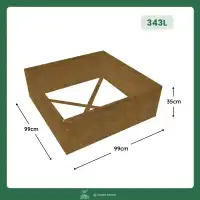 Carré potager en acier corten - L.99 x l.99cm