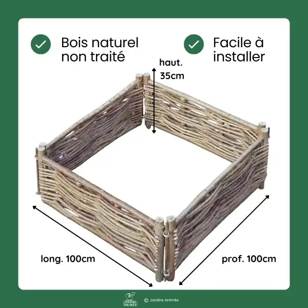 dimensions potager noisetier 100