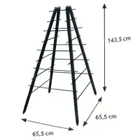 Support plante grimpante pyramide en bois FSC L.65,5 x l.65,5 x H.143,5cm