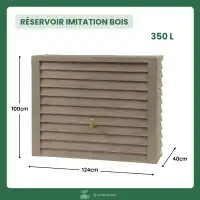Récupérateur eau de pluie imitation bois 350L