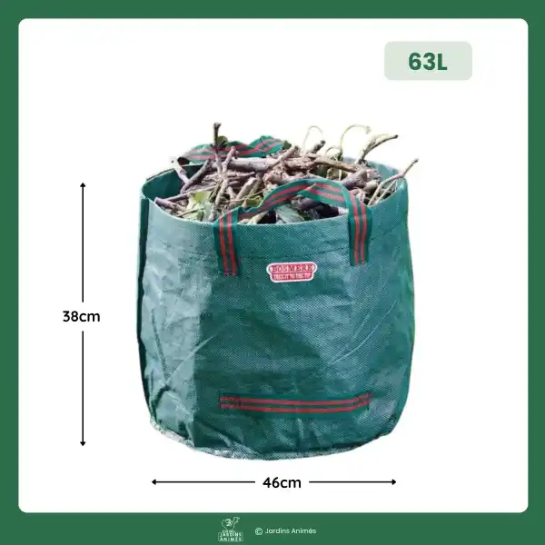 dimensions sac dechets bosmere 63L