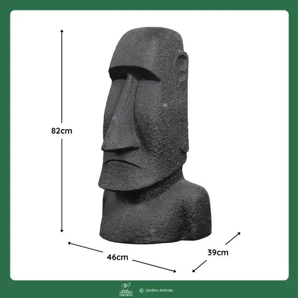 dimensions statue moai jardin
