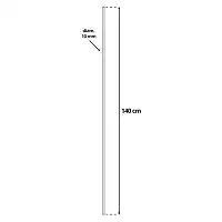 2 tiges de fixation en acier brut - Sol meuble