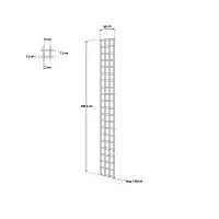 Treillage en bois Colonne maille Carrée 75mm 0.30m x 2.00m NOIR  Treillage en bois Colonne maille Carrée 75mm 0.30m x 2.00m NOIR