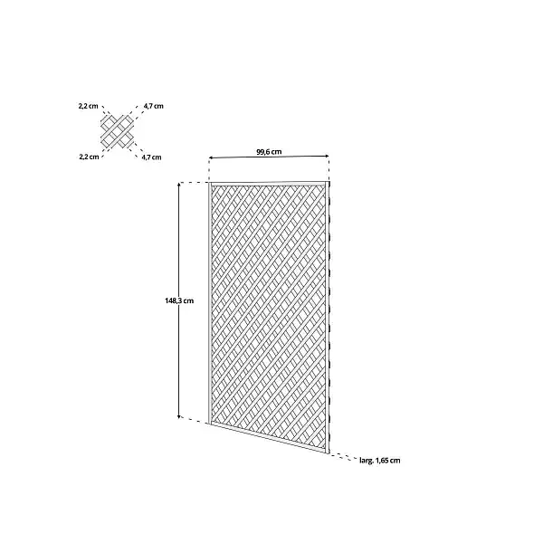 dimensions treillis bois 1 5mx1m losange 47mm dimensions treillis bois 1 5mx1m losange 47mm