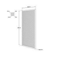 Treillis renforcé en bois maille losange 30mm 1m x 2m - Noir