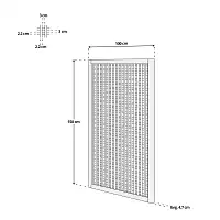 Treillage en bois renforcé L.1,5m x l.1m - noir - Panneau rectangle, maille carrée 30mm