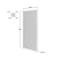 Treillis renforcé en bois maille losange 1m x 2m - Bois naturel
