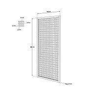 Treillis renforcé en bois maille carrée 1m x 2m - Vert