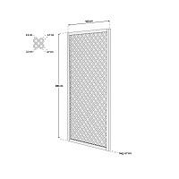 Treillis renforcé en bois maille losange 1m x 2m - Noir