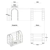 Tonnelle en fer 4 pieds Arcade 3.80m2
