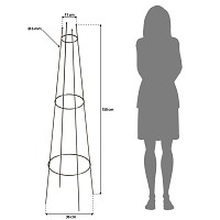 Tuteur colonne - Support pour plante grimpante H. 150cm