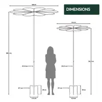 Tuteur Parapluie marguerite 10 pétales
