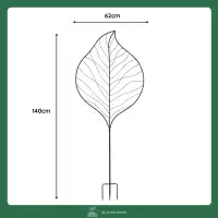 Treillis décoratif Feuille - Tuteur pour plante grimpante en fer L.62 x H.140cm