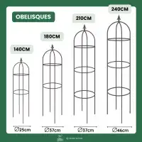 Tuteur colonne - Obélisque floral D.37 x H.210cm